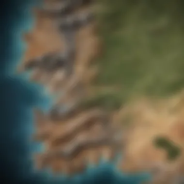 Map of Westeros highlighting key locations in 'A Clash of Kings'