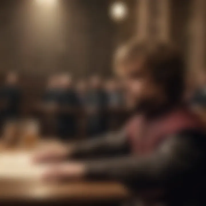 Tyrion Lannister debating strategy in court