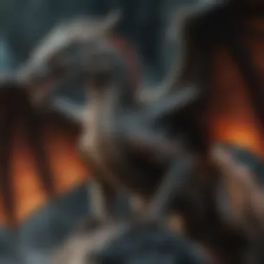 A depiction of a dragon in flight, symbolizing the themes of power and rebirth present in the series.