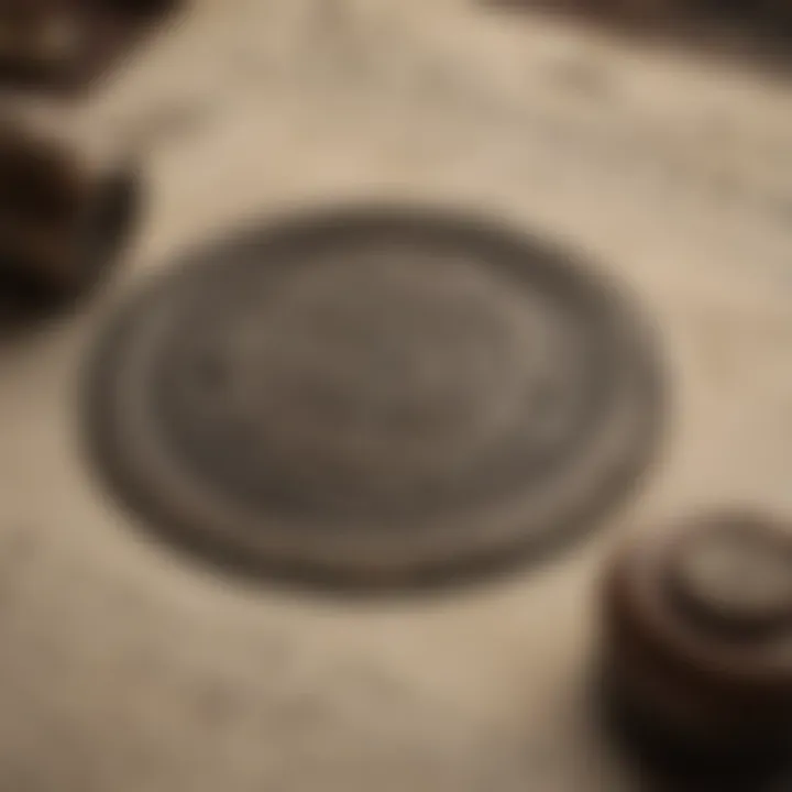 Vintage scroll with intricate seals and insignias