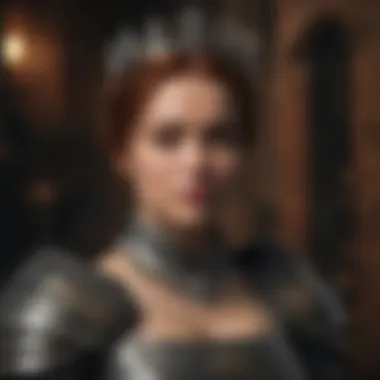 A regal portrayal of a queen from Westeros reflecting power and influence.