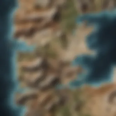 Map of Westeros: Key Locations in Game of Thrones A detailed map of Westeros showcasing key locations.