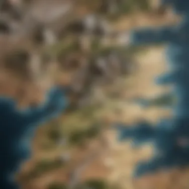 The Geography of Westeros Intricate map of Westeros showcasing the various regions and houses