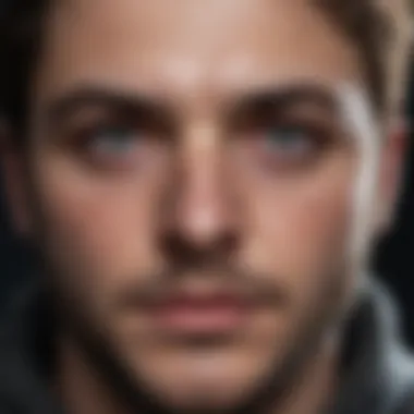 Brandon Stark's Piercing Gaze Close-up of Brandon Stark's piercing gaze