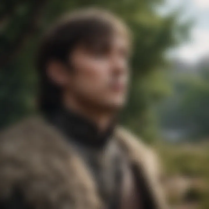 Bran Stark gazing into the distance, symbolizing his foresight and wisdom