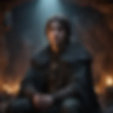 Bran Stark sitting in the Three-Eyed Raven's cave, signifying his transformation