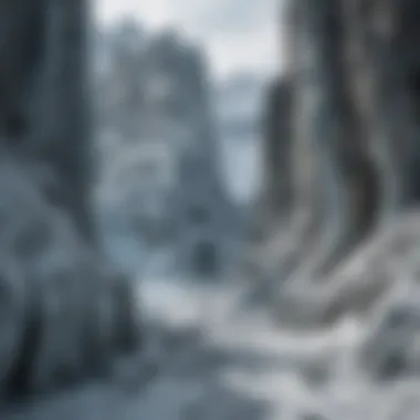 Enigmatic White Walker Fortress Crystalline Fortress of White Walkers in Game of Thrones