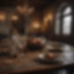 Elegant dining setup inspired by Westeros
