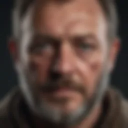 A portrait of Davos Seaworth, emphasizing his humble beginnings as a smuggler.