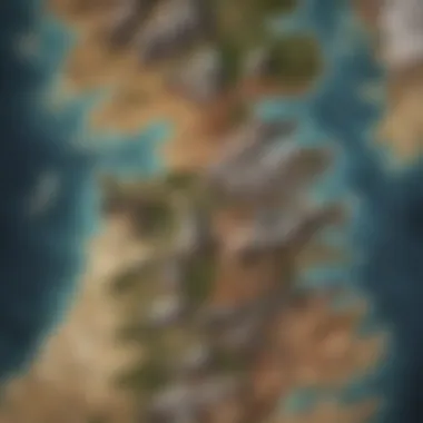 Intricate Seven Kingdoms Map Ancient map of the Seven Kingdoms with intricate details