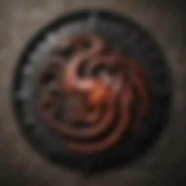 A visual interpretation of House Targaryen's dragon emblem