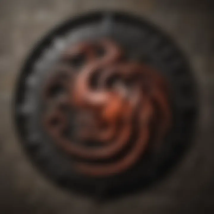 A visual interpretation of House Targaryen's dragon emblem