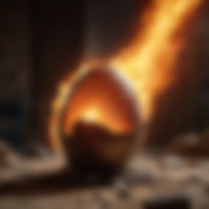 Dragon Egg Hatching in a Fiery Blaze