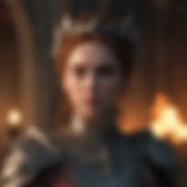 Resolute Determination of the Dragon Queen Dragon Queen's fierce and determined expression