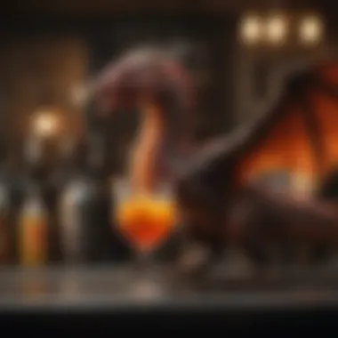 Dragon-themed cocktail at a Game of Thrones bar