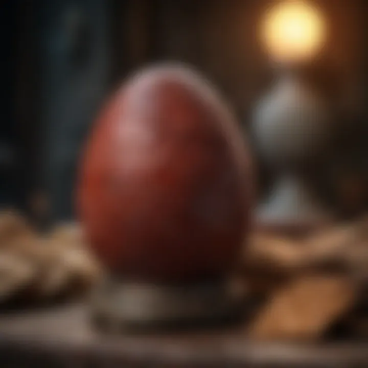 An ancient dragon egg, representing the origins and mystery of dragons.