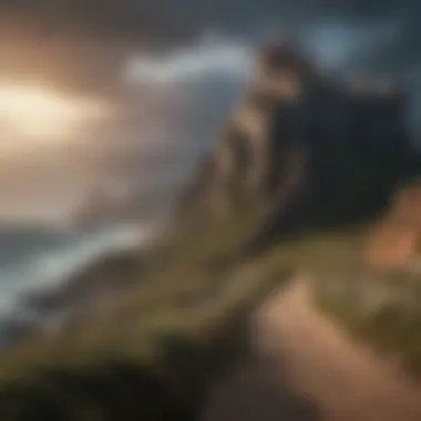 Symbolism of Dreams in Game of Thrones A symbolic representation of a dreamscape with mystical elements.