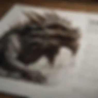 Character Development in Dragon RPGs A detailed character sheet showcasing a dragon-inspired character