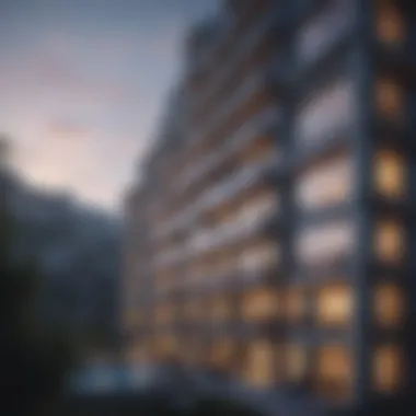 Innovative Architectural Design Architectural blueprint showcasing innovative design for elevated apartments