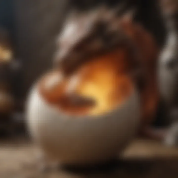 Emergence of a Baby Dragon from the Egg