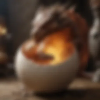 Birth of a New Dragon Heir Emergence of a Baby Dragon from the Egg