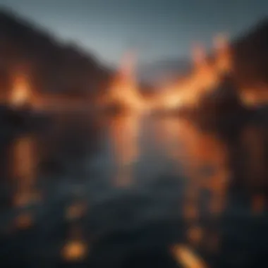 Ripples of Illumination on Waters Fire reflecting on still waters
