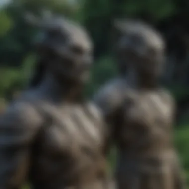 Guardians of Ancient Wisdom Enigmatic Dragonstone Garden statues