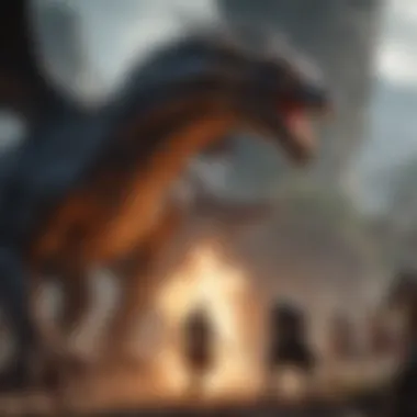 Epic Clash of Forces Epic Battle Scene in the Dragon Prince