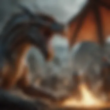 Epic Battle Scene with Dragons