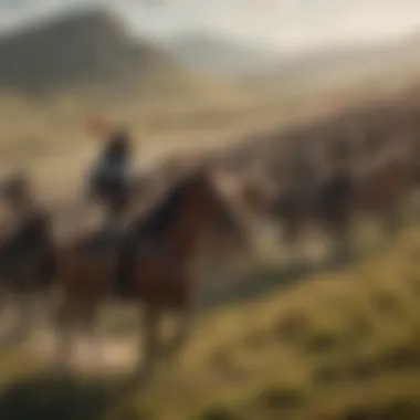 The Majestic Dothraki Horde Dothraki horde riding across the vast grasslands