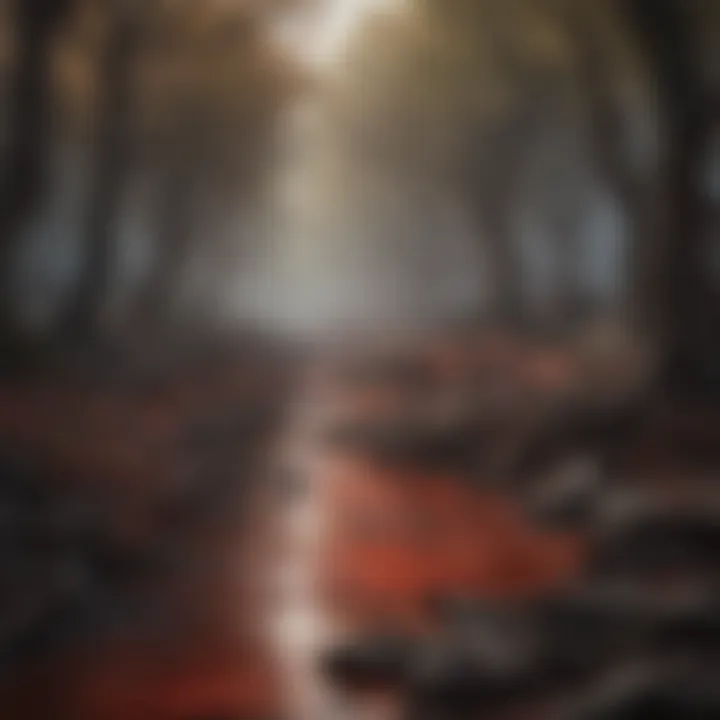 An ethereal landscape representing the consequences of blood magic