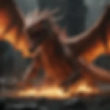 Fiery Dragon Unleashing Destruction