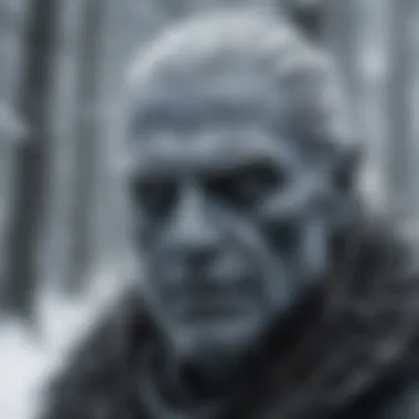 Icy White Walker King Amidst Snowstorm Icy White Walker King Amidst Snowstorm