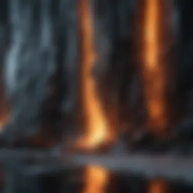 Melting Ice Wall Under Dragon's Fire