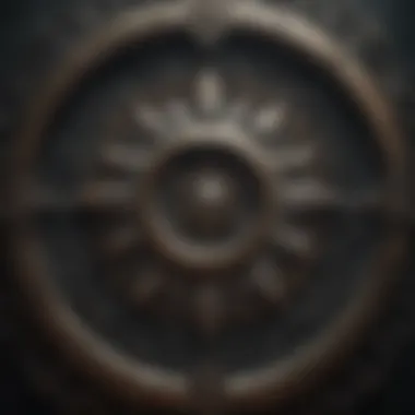 Symbolic Representation of the Divine Mythical deity symbol with intricate design