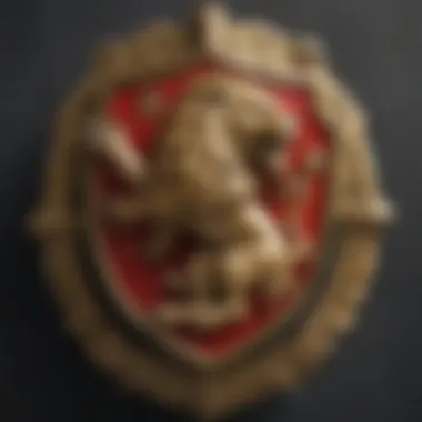 The emblem of House Lannister showcasing a golden lion