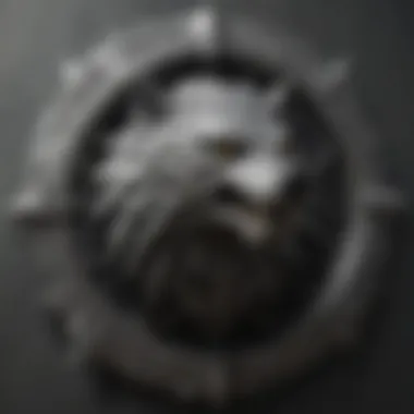 The sigil of House Stark featuring a direwolf