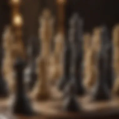 Collection of Game of Thrones chess pieces arranged in a strategic formation on the board