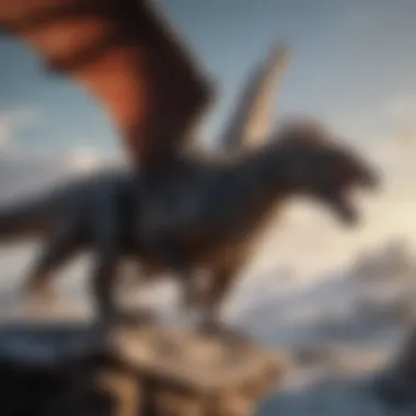 An artistic representation of dragons soaring over the Seven Kingdoms