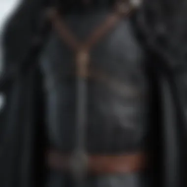 Detailed look at Jon Snow's iconic cloak and sword