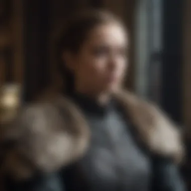 A dramatic scene depicting the moral dilemmas faced by 'Game of Thrones' characters