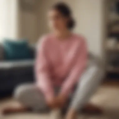 An individual enjoying leisure time in Lands' End sweats, exemplifying comfort in modern fashion