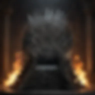Symbolism of Power and Ambition An illustration of the Iron Throne symbolizing power