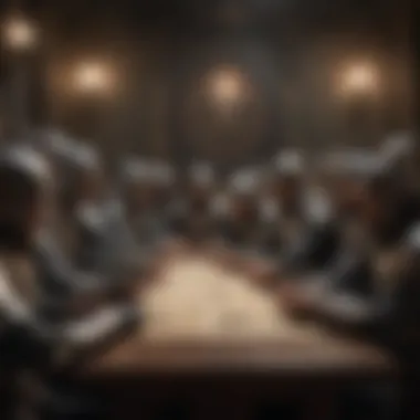 Warriors in Strategic Council A dramatic scene of warriors strategizing in a war council