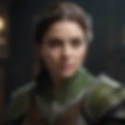 A mystical representation of Nissa's character in the realm of Westeros