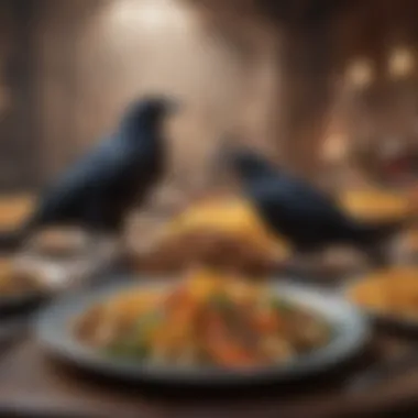 Illustration of iconic scenes from A Feast for Crows