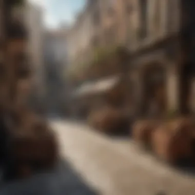 The Heart of Politics: King's Landing The vibrant marketplace of King's Landing bustling with activity, highlighting the diverse cultures and social dynamics.
