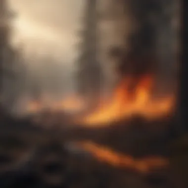 A close-up of wildfire's unique composition, highlighting its mysterious and volatile nature.