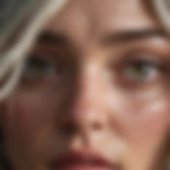 Close-up of Daenerys' eyes reflecting her determination