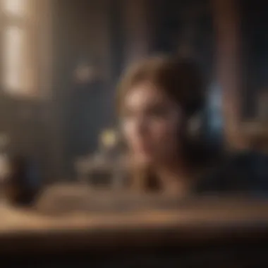 An immersive listening session with headphones
